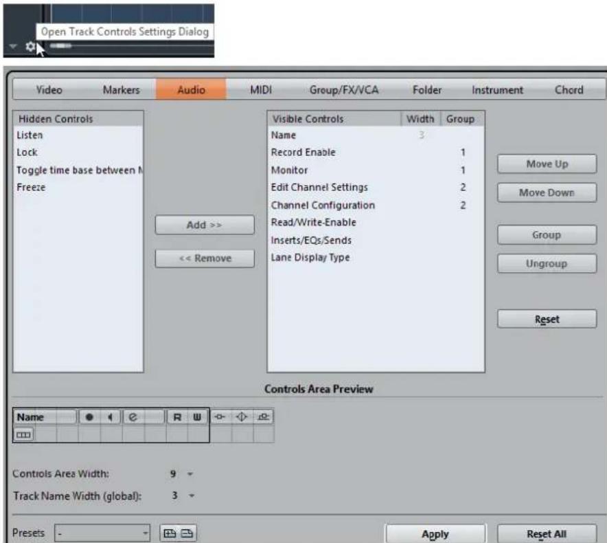 STEINBERG Cubase Pro 9.5 - Configuration des commandes des pistes - 1
