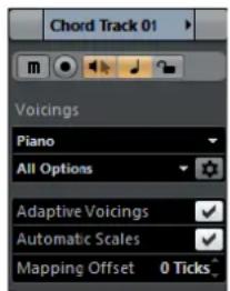 STEINBERG Cubase Pro 9.5 - Inspecteur de la piste d'Accords - 1