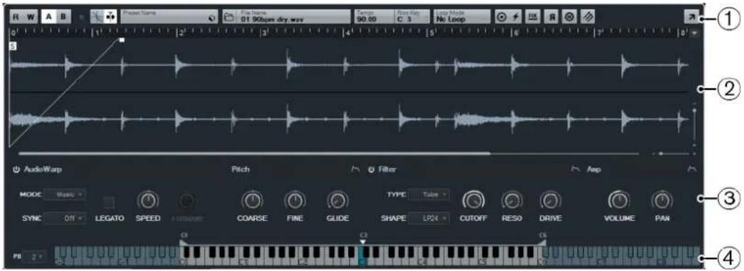 STEINBERG Cubase Pro 9.5 - Commandes de l'échantillonneur - 1
