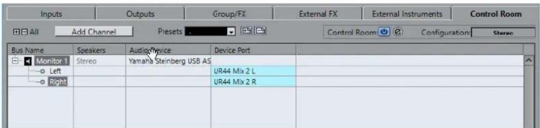 STEINBERG Cubase Pro 9.5 - Onglet Control Room (Cubase Pro uniquement) - 1