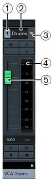 STEINBERG Cubase Pro 9.5 - Paramètres des faders VCA - 1
