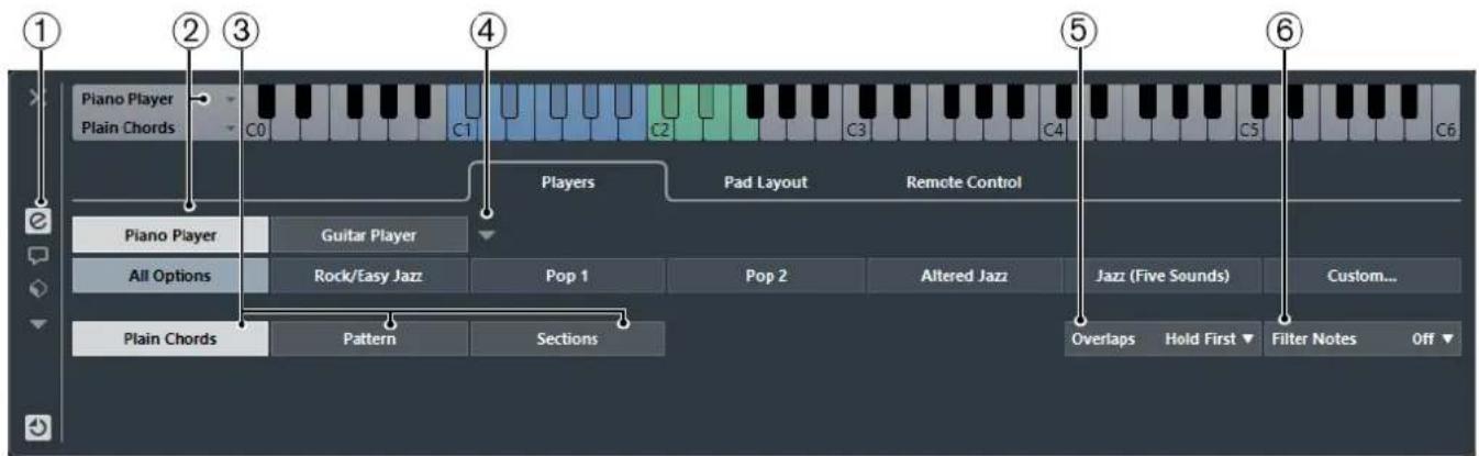 STEINBERG Cubase Pro 9.5 - Réglages des pads d'accords - Joueur - 1