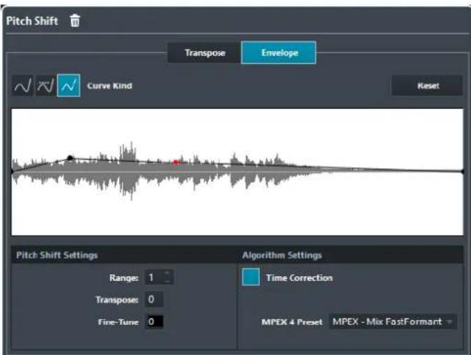 STEINBERG Cubase Pro 9.5 - Correction de la hauteur basée sur l'enveloppe - 1