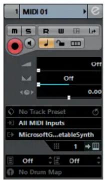 STEINBERG Cubase Pro 9.5 - Inspecteur des pistes MIDI - 1