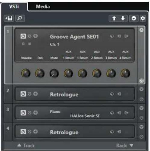 STEINBERG Cubase Pro 9.5 - Instruments VST dans la zone droite - 1