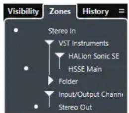 STEINBERG Cubase Pro 9.5 - Onglet Zones - 1