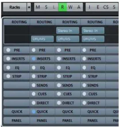 STEINBERG Cubase Pro 9.5 - Utilisation des racks de voie - 1