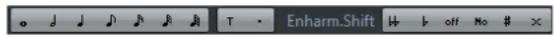 STEINBERG Cubase Pro 9.5 - Barre d'outils de partition - 1