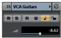 STEINBERG Cubase Pro 9.5 - Inspecteur des pistes Fader VCA - 1