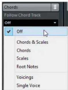 STEINBERG Cubase Pro 9.5 - Modes de la fonction Suivre piste d'Accords - 1