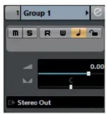 STEINBERG Cubase Pro 9.5 - Inspecteur des pistes de voie de Groupe - 1