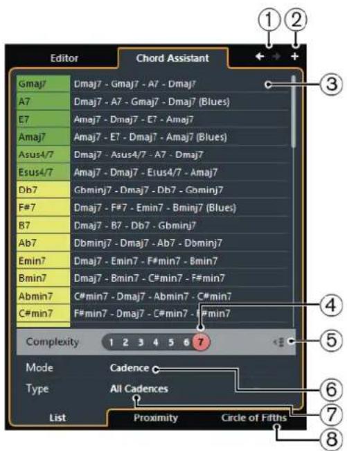 STEINBERG Cubase Pro 9.5 - Chord Assistant - Liste (Cubase Pro uniquement) - 1