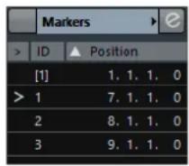 STEINBERG Cubase Pro 9.5 - Inspecteur de la piste Marqueur - 1