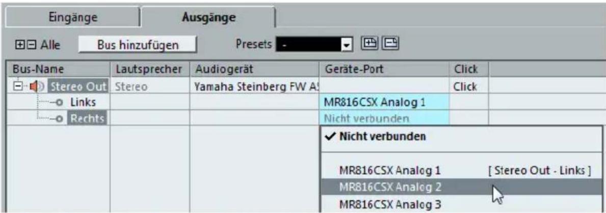 STEINBERG Cubase LE 7 - Ausgänge hinzufügen - 2