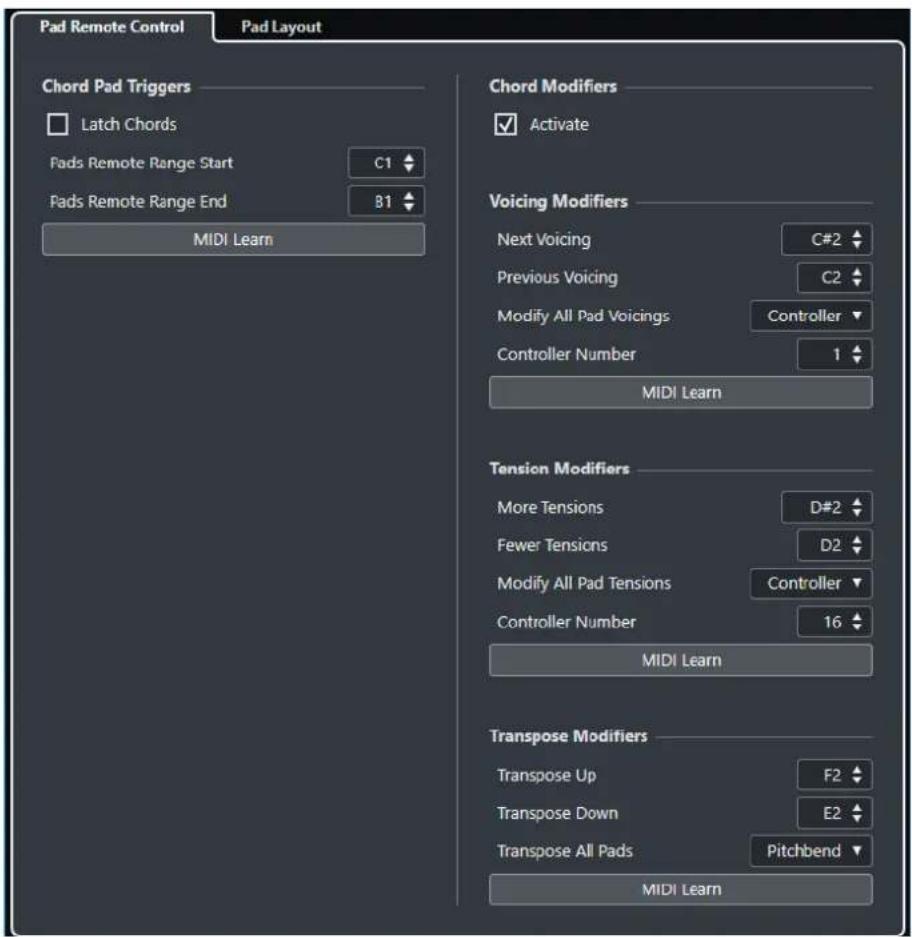STEINBERG Cubase AI 10 - Onglet Télécommande des pads - 1