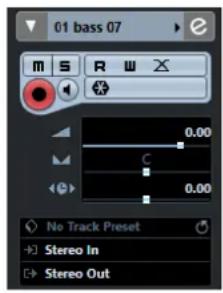 STEINBERG Cubase AI 10 - Inspecteur des pistes Audio - 1
