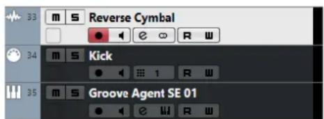 STEINBERG Cubase AI 10 - Liste des pistes - 1
