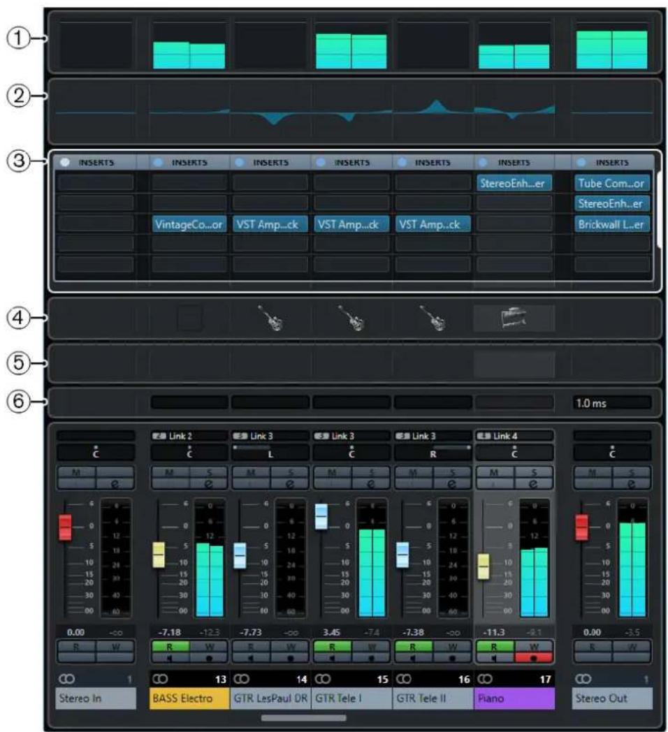 STEINBERG Cubase AI 10 - Section des faders - 1