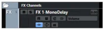 STEINBERG Cubase AI 10 - Commandes des pistes de voie FX - 1