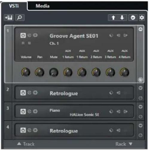 STEINBERG Cubase AI 10 - Instruments VST dans la zone droite (non compris dans Cubase LE) - 1