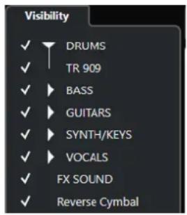 STEINBERG Cubase AI 10 - Inspecteur de la MixConsole (zone gauche) - 1