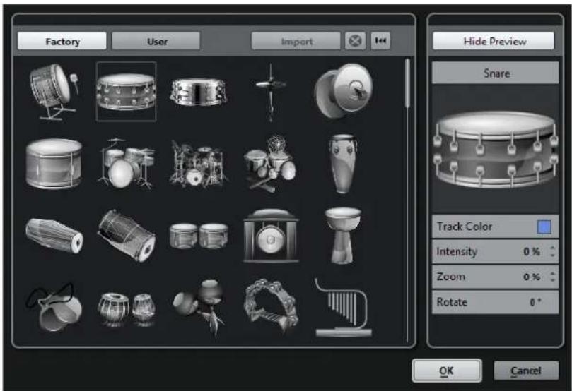 STEINBERG Cubase AI 10 - Explorateur des images de piste - 1