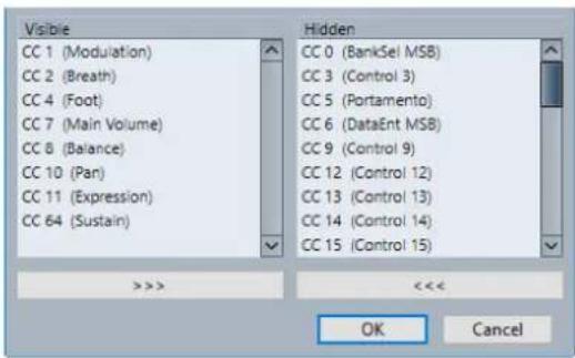 STEINBERG Cubase AI 10 - Boîte de dialogue Configuration des contrôleurs MIDI - 1