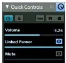 STEINBERG Cubase AI 10 - Contrôles instantanés - 1