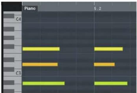 STEINBERG Cubase AI 10 - Affichage des notes - 1