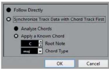 STEINBERG Cubase AI 10 - Boîte de dialogue Suivre piste d'Accords - 1