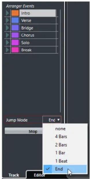 STEINBERG Cubase AI 10 - Options du mode Jump - 1