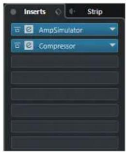 STEINBERG Cubase AI 10 - Configurations de voie - Inserts de voie - 1