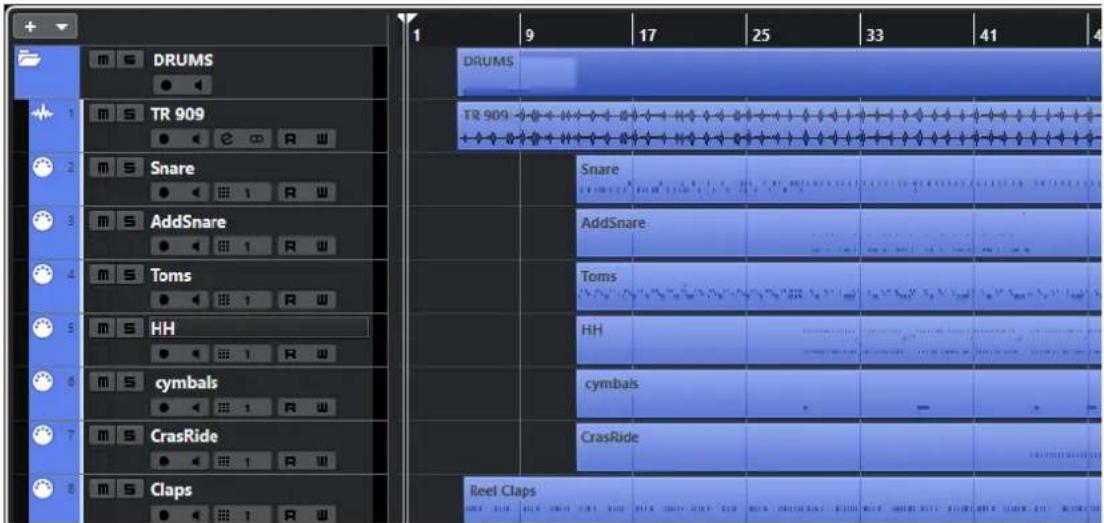 STEINBERG Cubase AI 10 - Zone de projet - 1