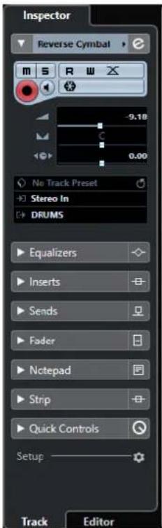 STEINBERG Cubase AI 10 - Zone gauche - 1