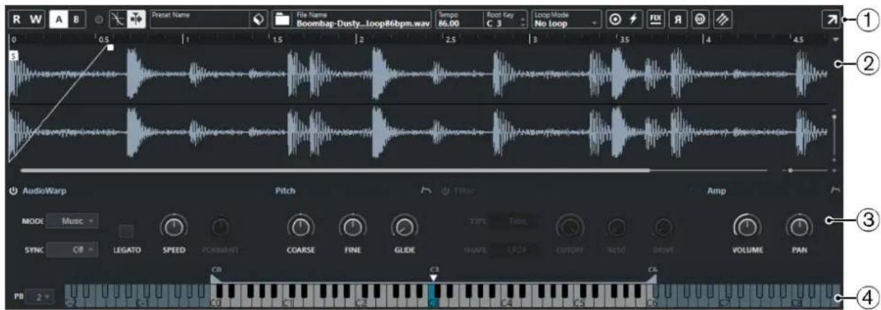 STEINBERG Cubase AI 10 - Commandes de l'échantillonneur - 1