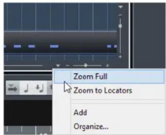 STEINBERG Cubase AI 10 - Préréglages de zoom - 2