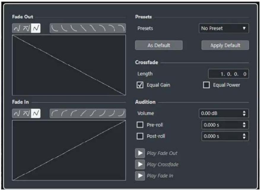 STEINBERG Cubase AI 10 - Éditeur de fondus enchaînés - 1