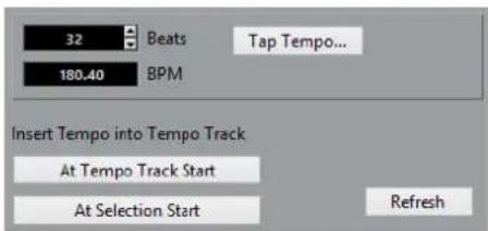 STEINBERG Cubase AI 10 - Calculatrice de tempo - 1