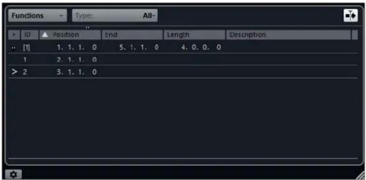 STEINBERG Cubase AI 10 - Fenêtre Marqueurs - 1