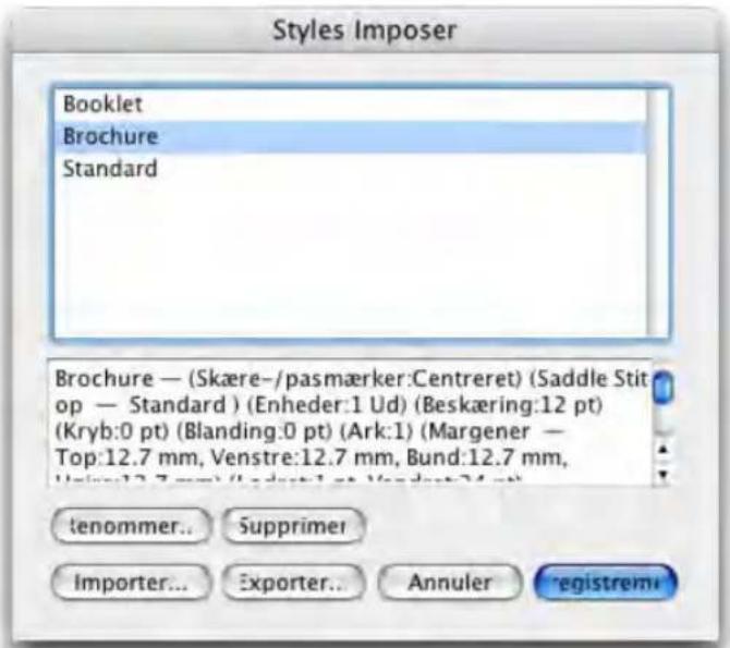 QUARK Print Collection - MODIFICATION DE LA LISTE DE STYLES - 1