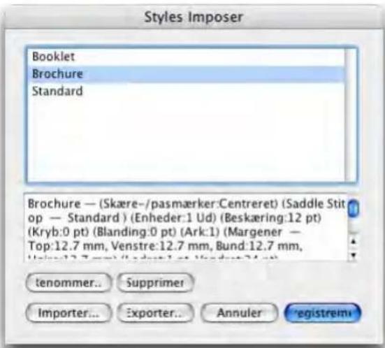 QUARK Print Collection - MODIFICATION DE LA LISTE DE STYLES - 1