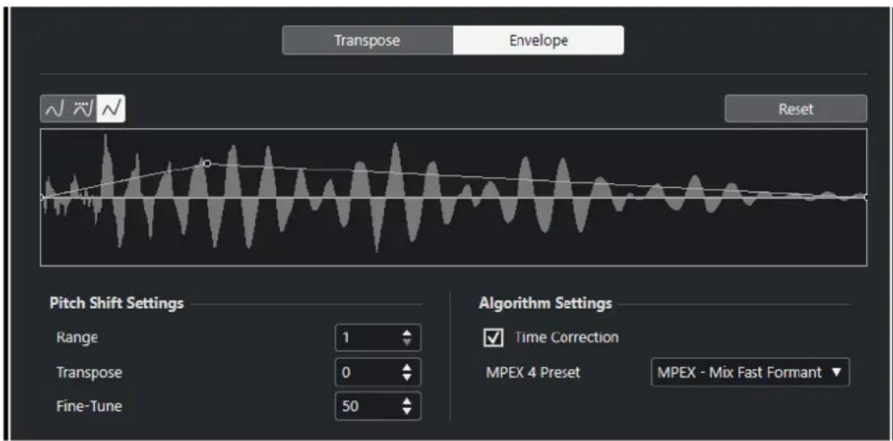 STEINBERG Cubase Pro 11 - Correction de la hauteur basée sur l'enveloppe - 1