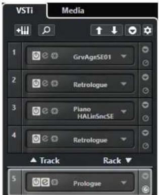 STEINBERG Cubase Pro 11 - Rack VSTi dans la zone droite - 1