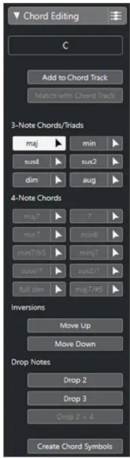 STEINBERG Cubase Pro 11 - Section Édition d'accords - 1