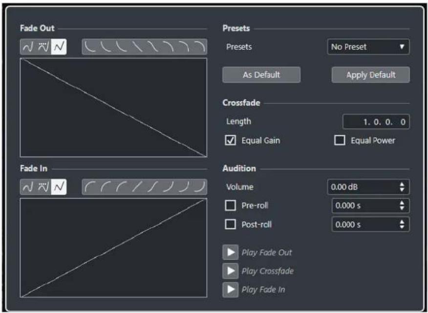 STEINBERG Cubase Pro 11 - Éditeur de fondus enchânés - 1