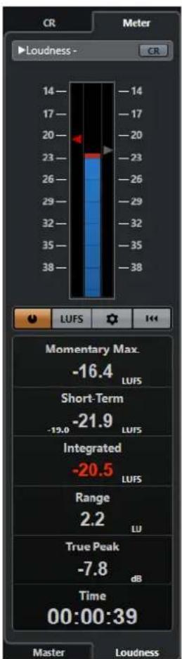 STEINBERG Cubase Pro 11 - Vumetre de Loudness - 1