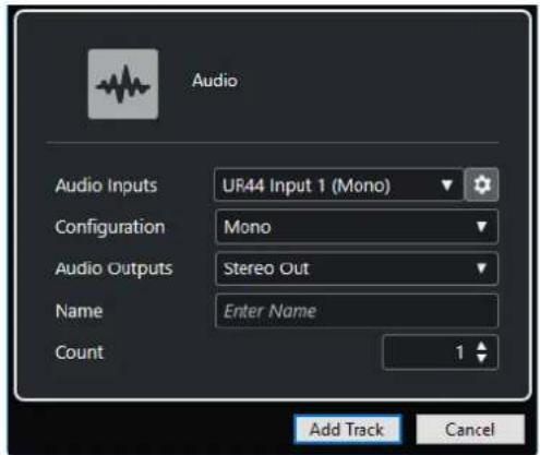 STEINBERG Cubase Pro 11 - Boîte de dialogue Ajouter une piste - Audio - 2
