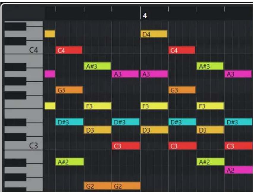 STEINBERG Cubase Pro 11 - Affichage des notes - 1