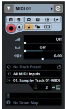 STEINBERG Cubase Pro 11 - Inspecteur des pistes MIDI - 1