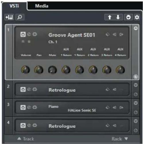 STEINBERG Cubase Pro 11 - Instruments VST dans la zone droite - 1